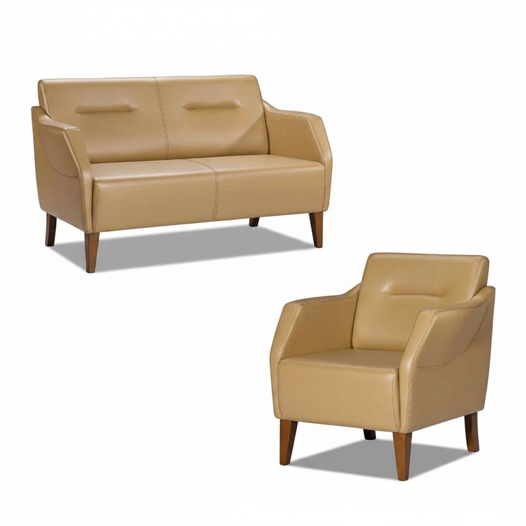 Sofagarnitur Sofa 3+1 Sitzer Sessel Moderne MÃ¶bel 2tlg. Beige Wohnzimmer