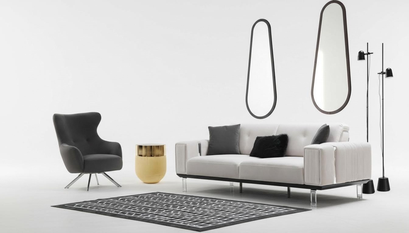 Sofagarnitur Sofa Luxus 3+1 Sitz Sofas Sessel Stoff Design Sitzpolster MÃ¶bel Neu