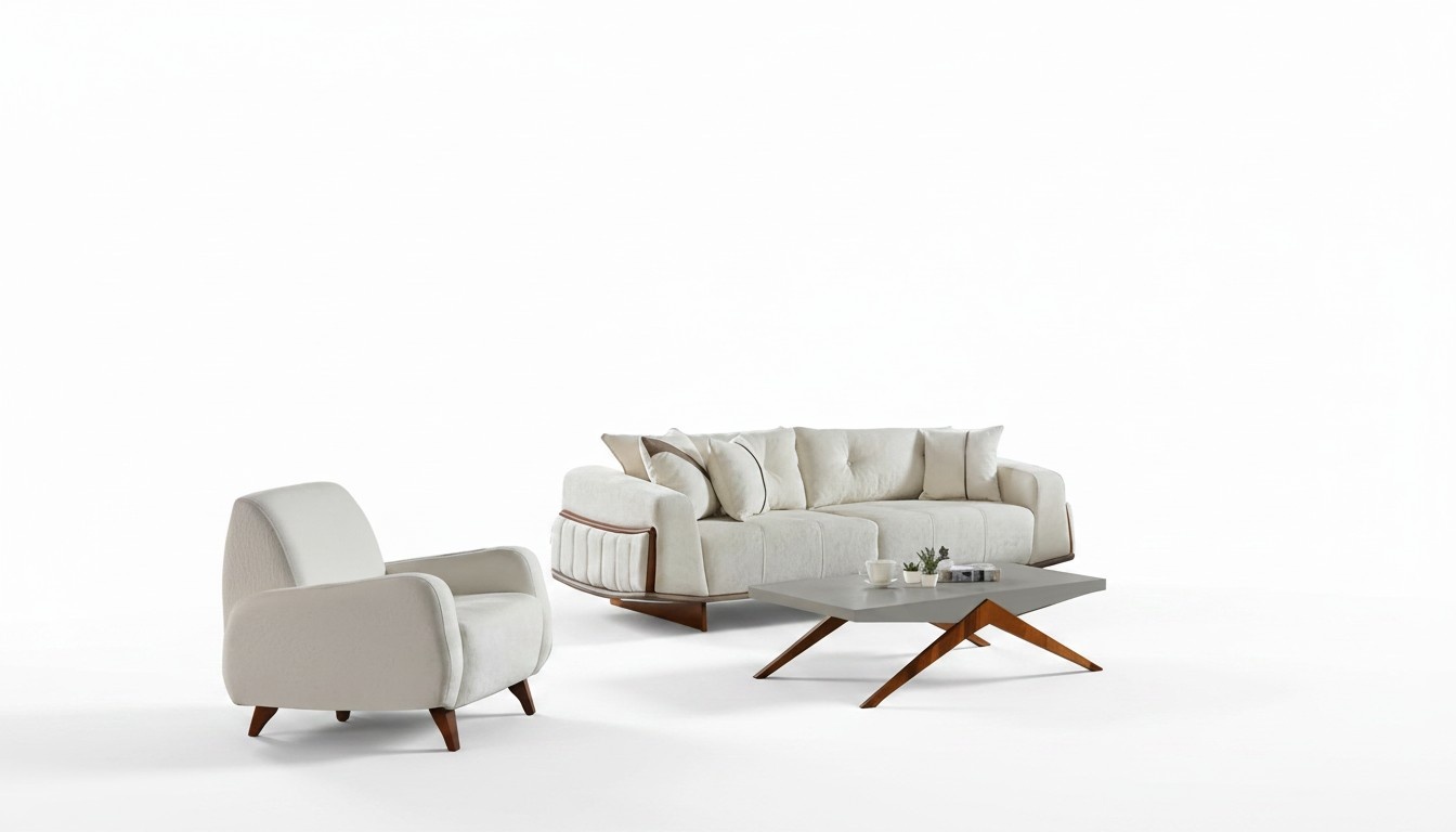 Sofagarnitur Wohnlandschaft Sofa-Set Sessel Wohnzimmergarnitur Polstergarnitur