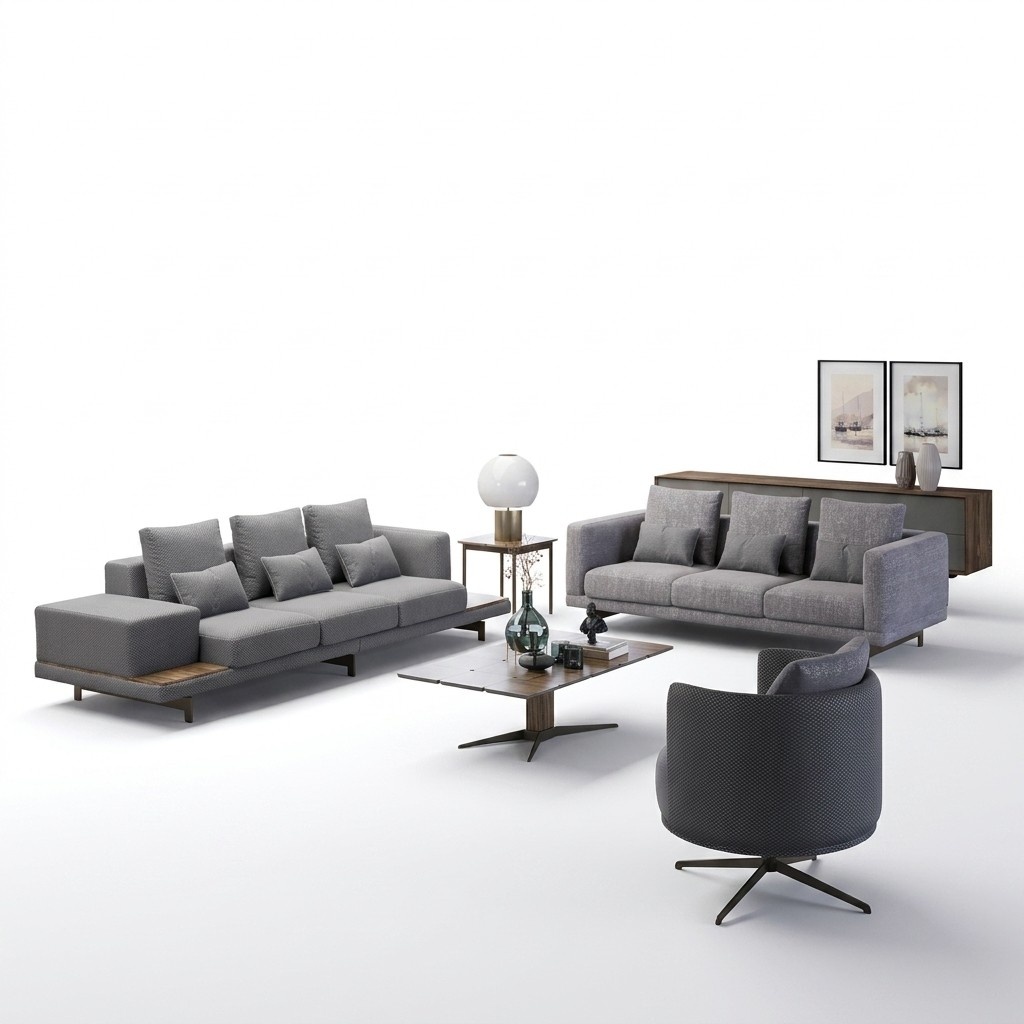 Sofagarnitur Wohnzimmer Modern Garnitur 2x Sofa Dreisitzer PolstermÃ¶bel Sessel