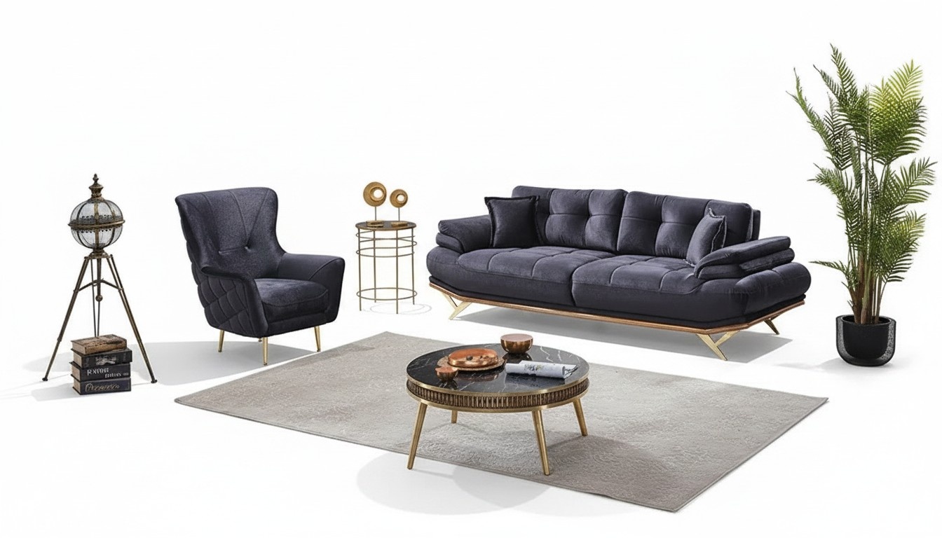Sofas Set 2tlg LuxuriÃ¶se Wohnzimmer Set 3+1 Sitzer Luxus PolstermÃ¶bel