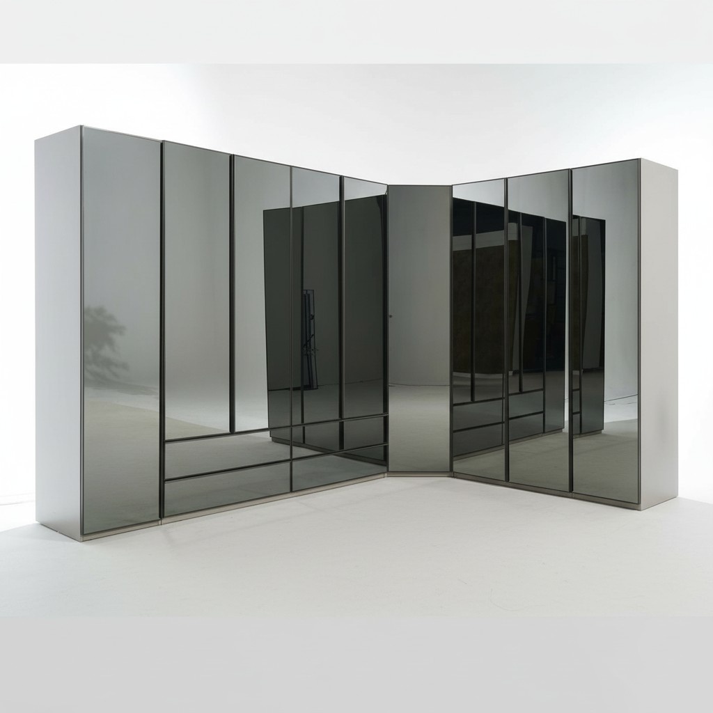 Spiegelschrank Eckschrank Schlafzimmer Kleiderschrank Luxus SchrÃ¤nke MÃ¶bel Glas