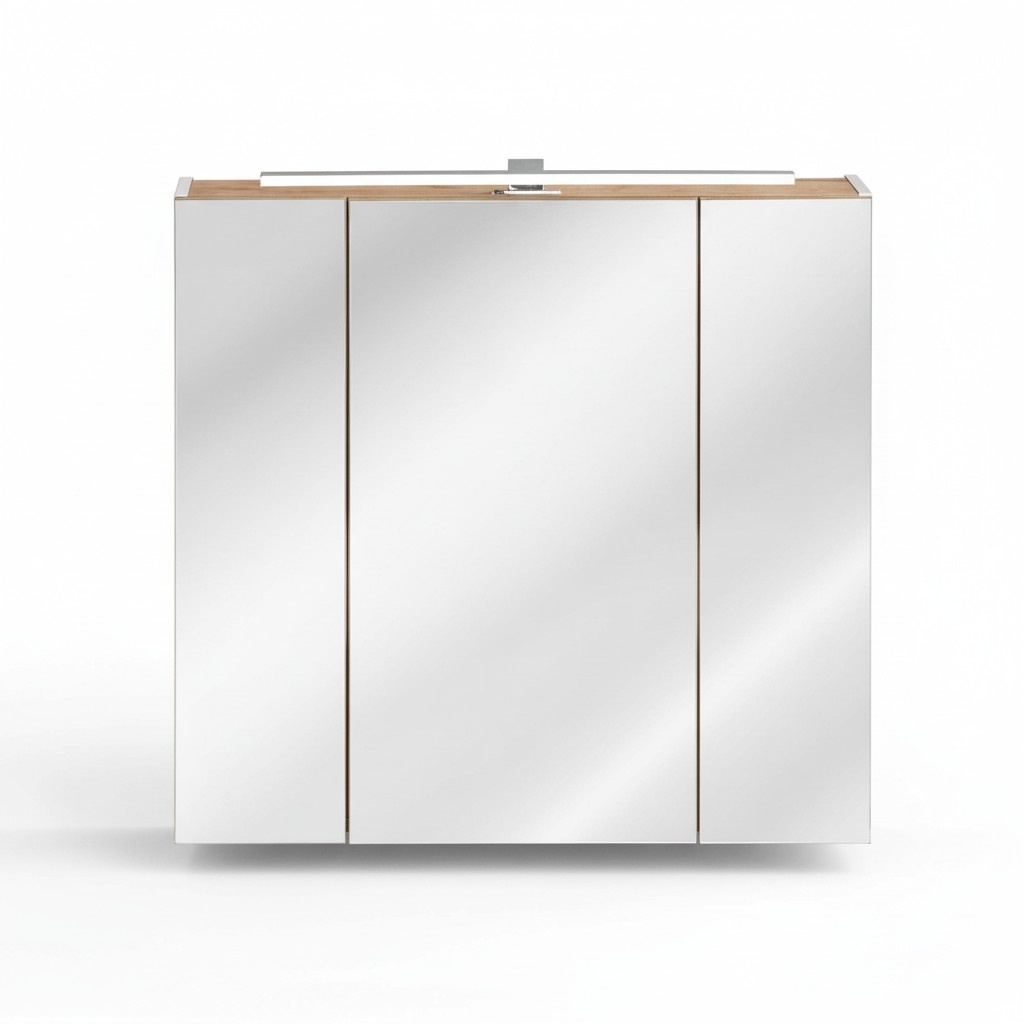 Spiegelschrank Wandschrank Badezimmerschrank mit Spiegel 80 cm Deko LED