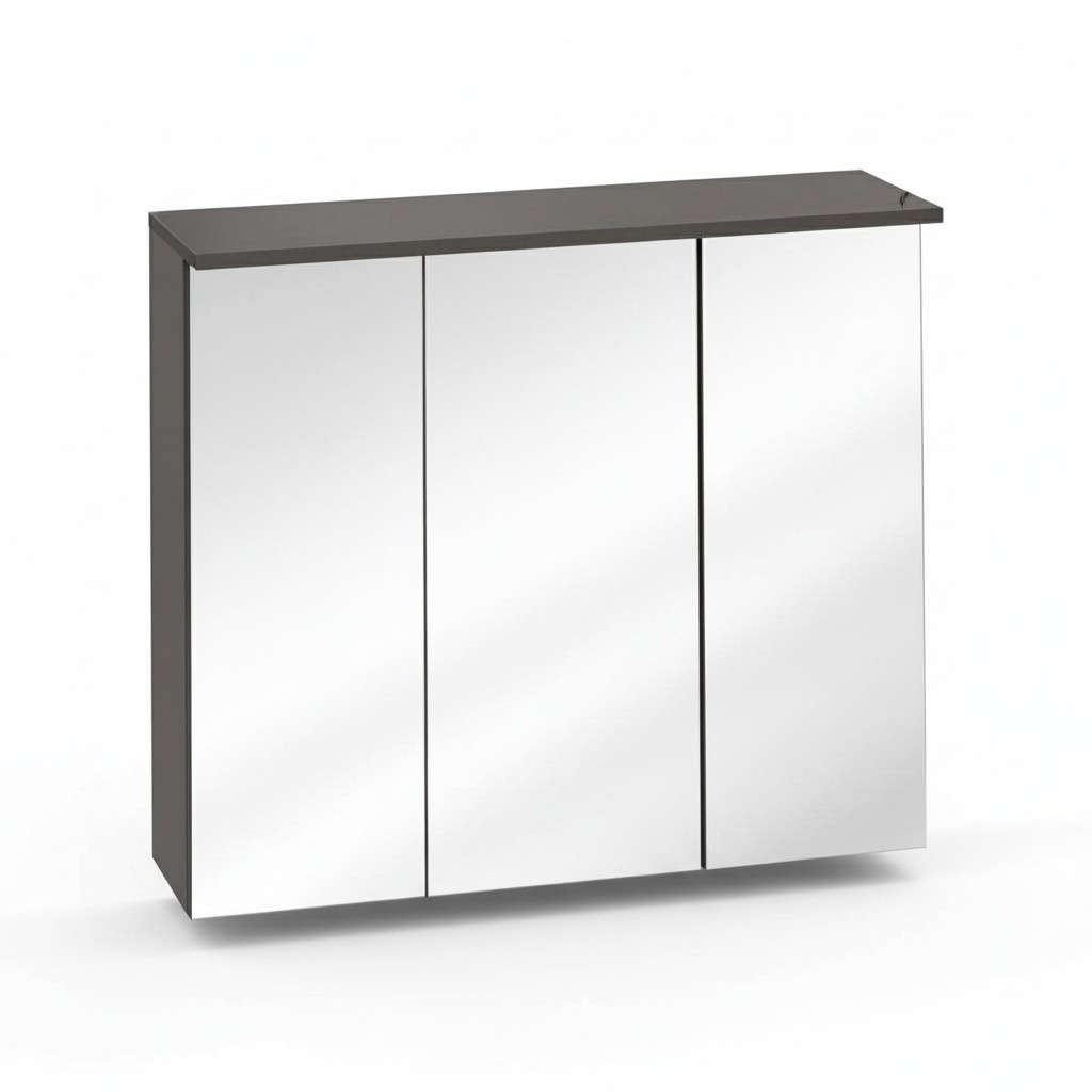 Spiegelschrank Wandschrank Badezimmerschrank mit Deko Spiegel 80 cm LED