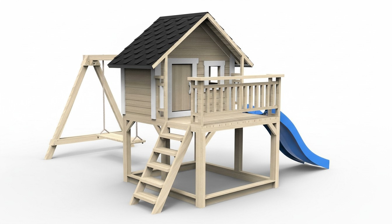 Spielplatz Baumhaus Rutsche Kinder HÃ¼tte Spielturm Holzhaus Kinder Holz