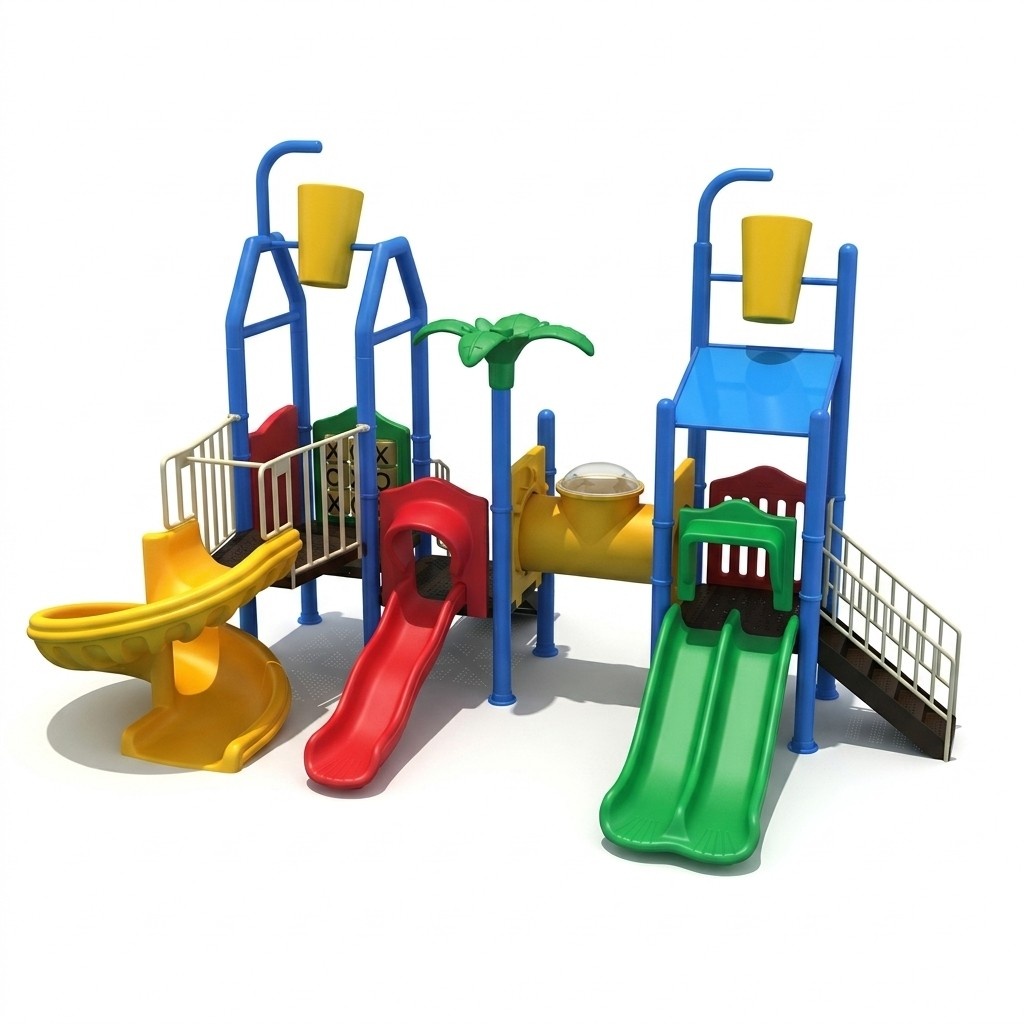 Spielturm mit Rutsche Kletterturm Wasserrutschen Spielplatz SpielplÃ¤tze