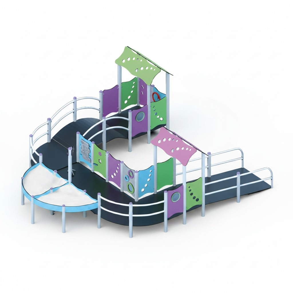 Spielzone BewegungsflÃ¤che FreizeitgelÃ¤nde Spielturm mit Rutsche BewegungsflÃ¤che