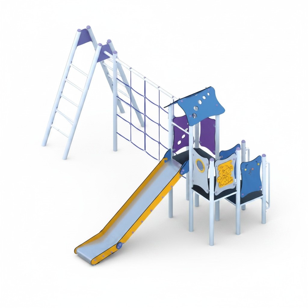 Spielzone BewegungsflÃ¤che FreizeitgelÃ¤nde Spielturm mit Rutsche Kletterturm