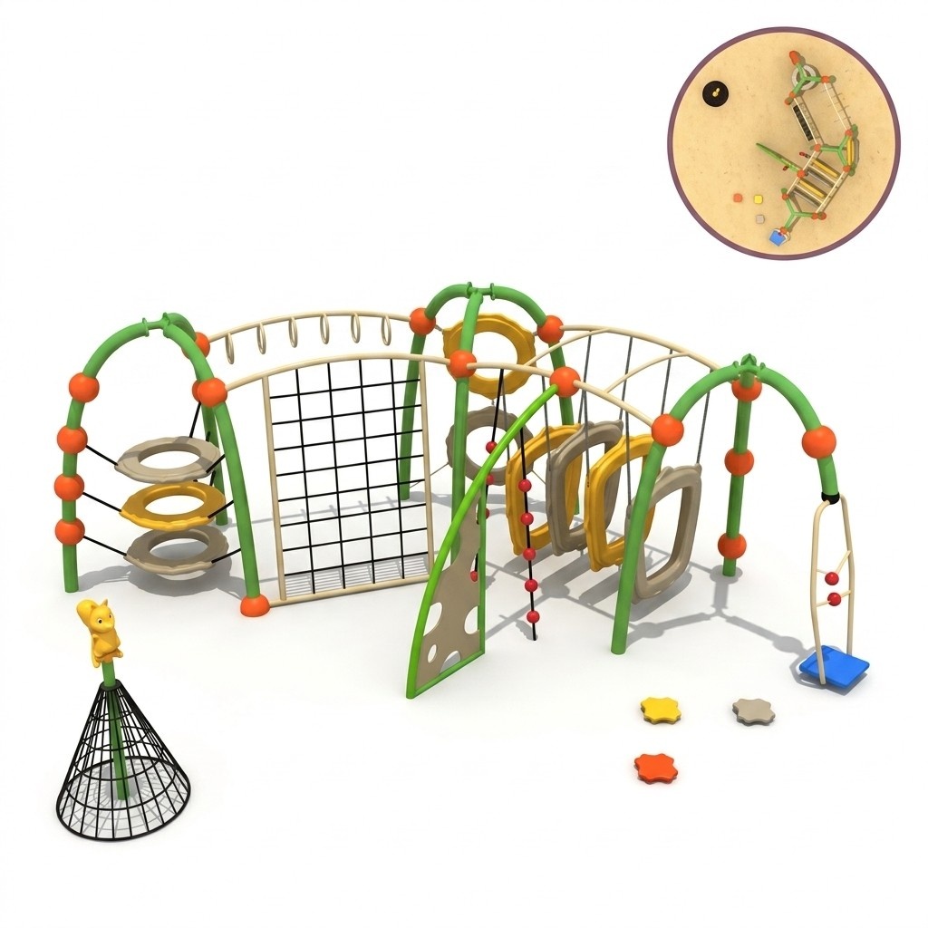 Sportplatz fÃ¼r Kinder Klettergarten Spielturm Outdoor Kletterwand Neu