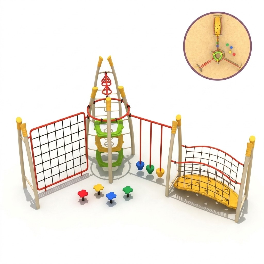 Sportplatz fÃ¼r Kinder Kletterturm Kletterwand Spielplatz Schaukel