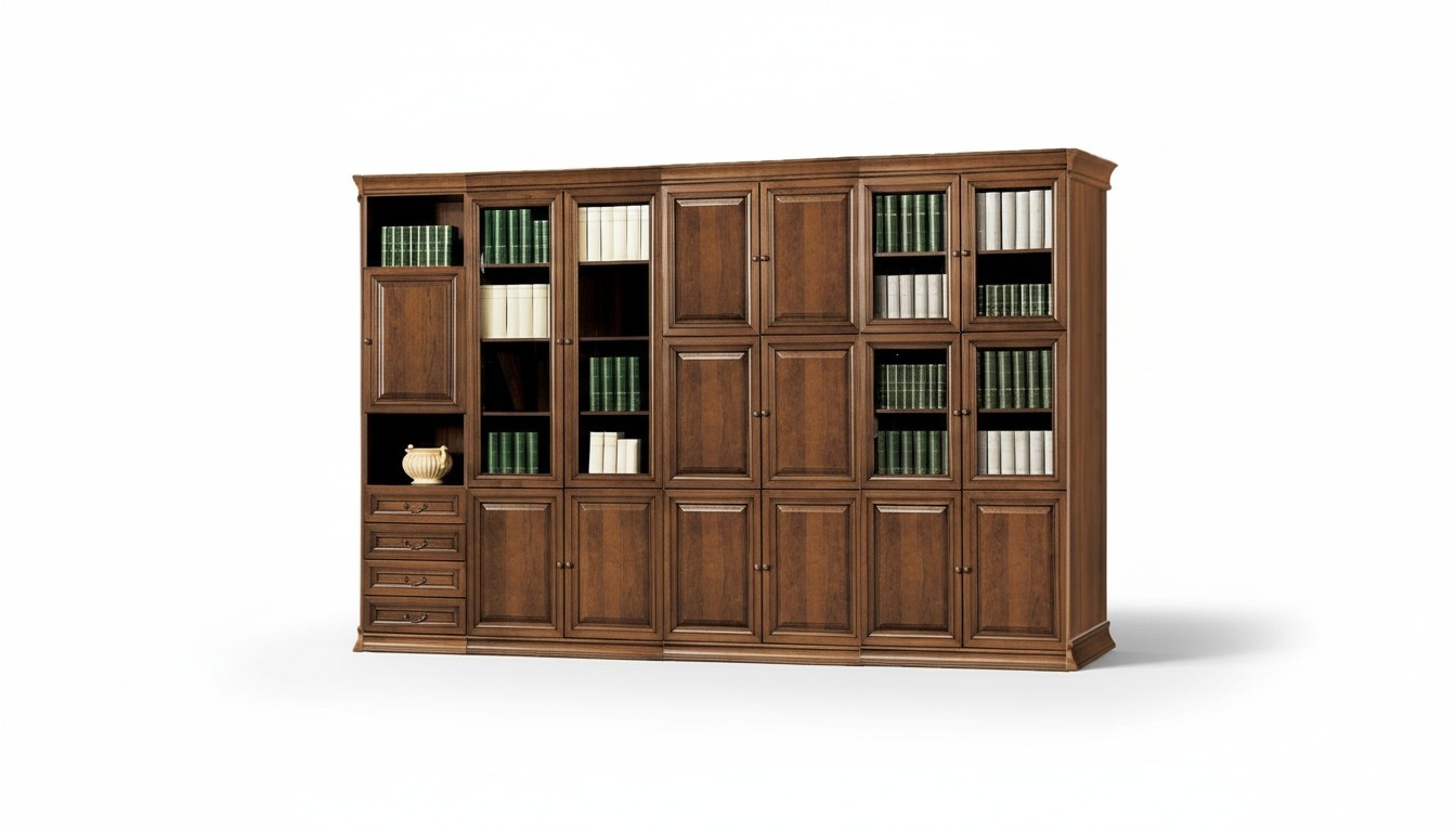 Stilvoller Brauner BÃ¼roschrank Deluxe Massivholz SchrÃ¤nke Arbeitszimmer