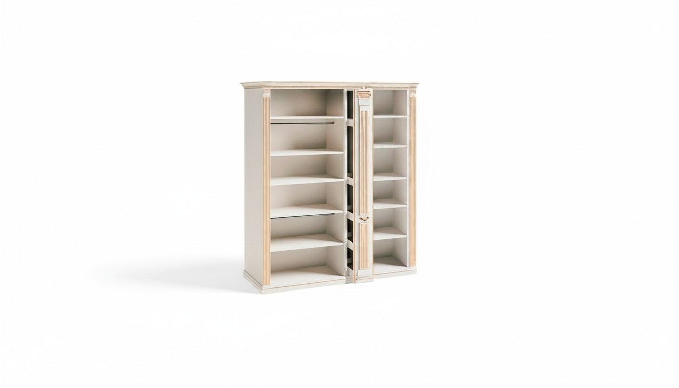 Stilvoller WeiÃer Kleiderschrank Deluxe SchlafzimmermÃ¶bel Holz Regale