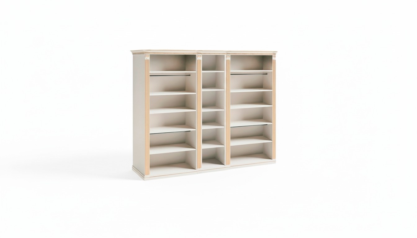 Stilvoller WeiÃer Kleiderschrank LuxuriÃ¶se SchlafzimmermÃ¶bel Holz Regale