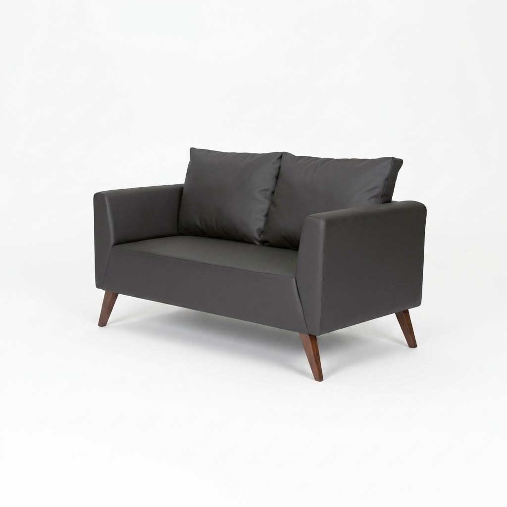Stilvoller Zweisitzer Moderne Schwarze Couch ArbeitszimmermÃ¶bel Office