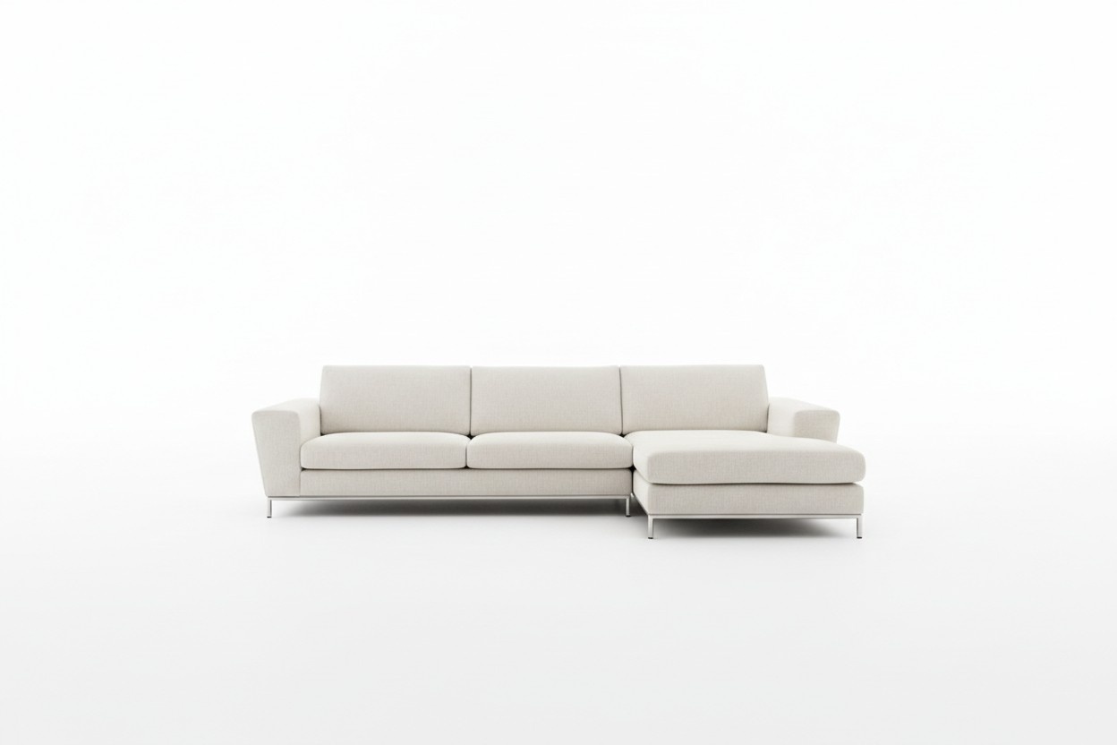 Textil Luxus Ecksofa L-form Polster Modern WeiÃ Sitz MÃ¶bel Wohnzimmer Eck Neu