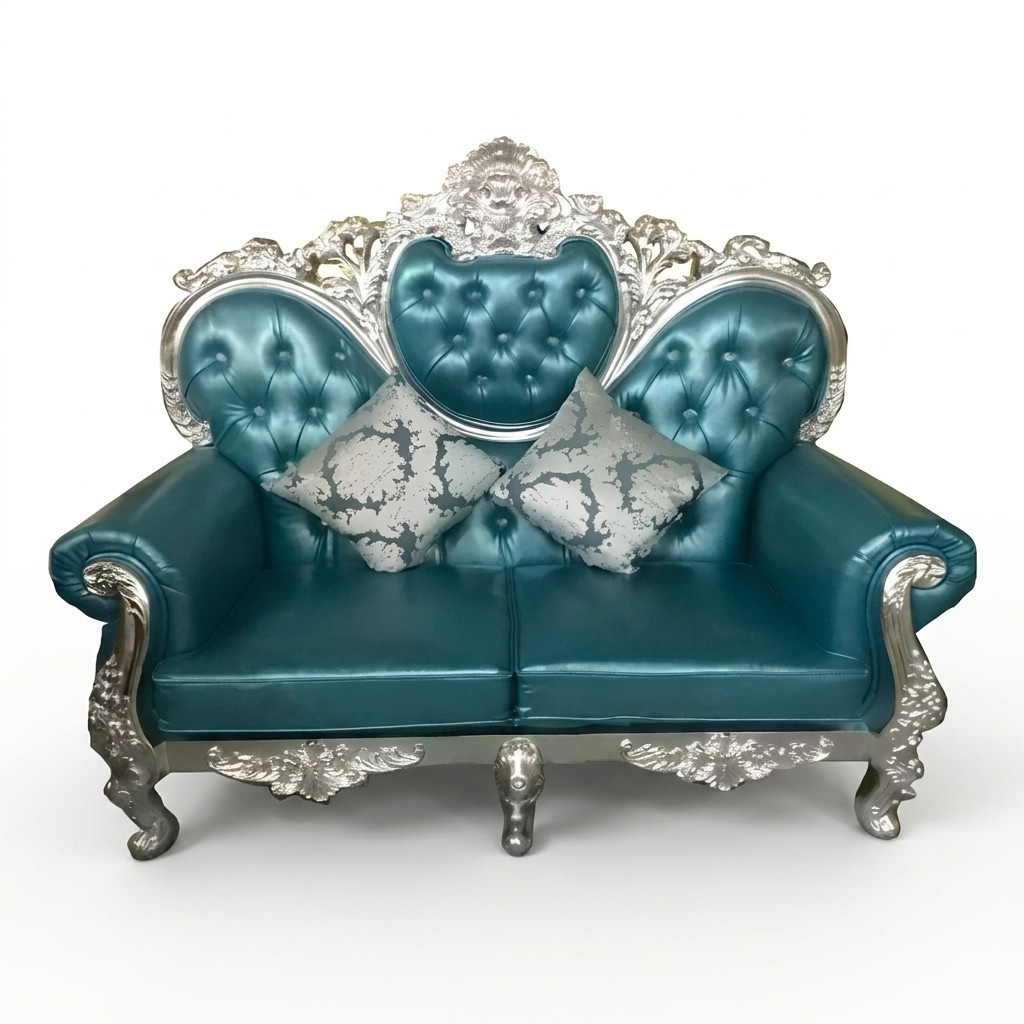 Thron Sofa KÃ¶niglicher Polster Chesterfield Samt Zweisitzer Antik Stil Sofas