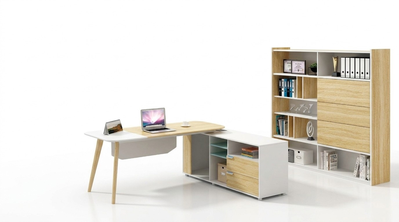 Tisch + Aktenschrank BÃ¼roeinrichtung 2tlg. Chef Regal Set Schreibtisch