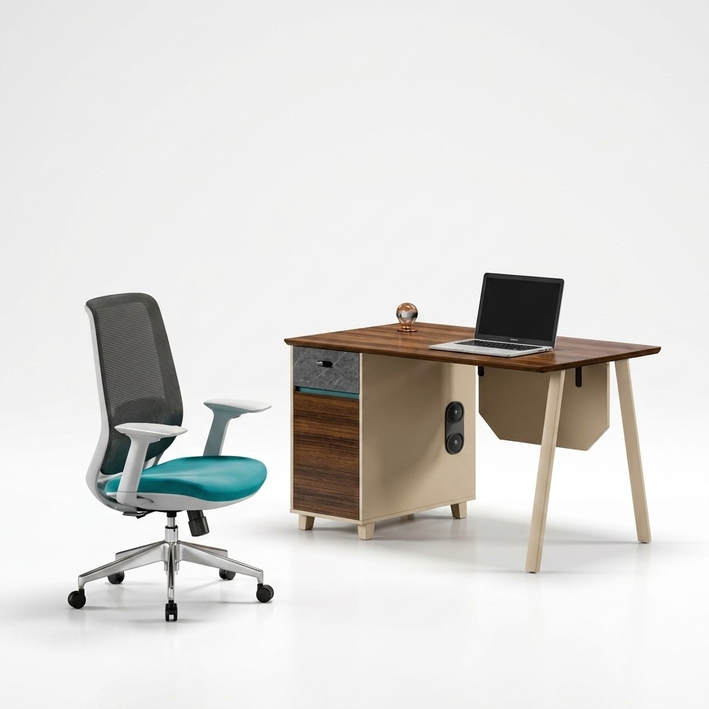 Tisch Holz BÃ¼ro BÃ¼rotisch Arbeitstisch Schreibtisch BÃ¼romÃ¶bel Braun