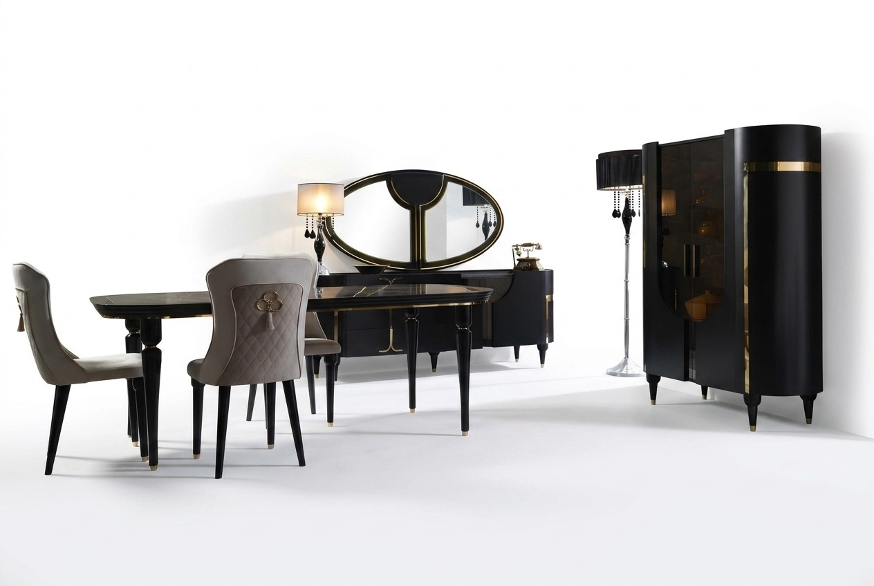 Tisch Set Garnitur Esstisch 4 StÃ¼hle Luxus Stil MÃ¶bel Stuhl Gruppe Kommode 8tlg