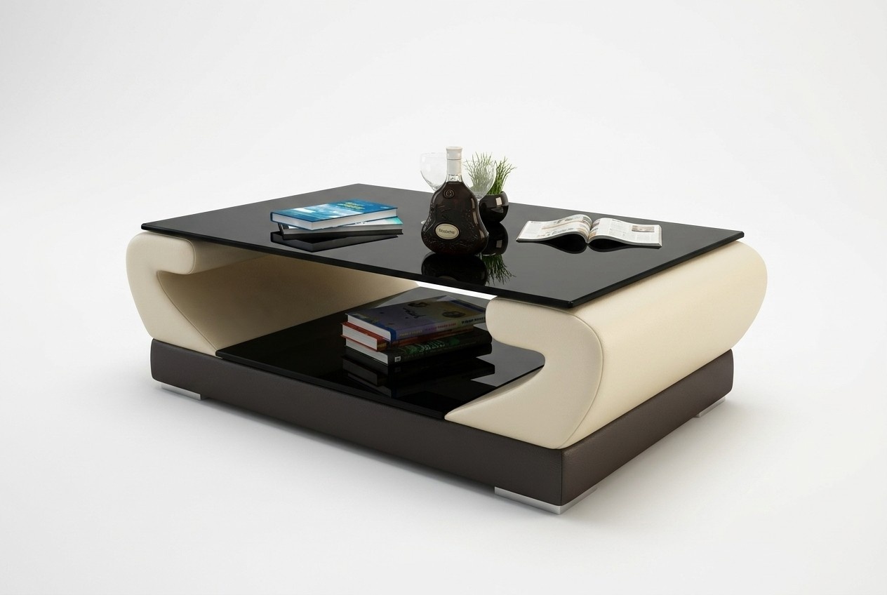 Tische Couchtisch Leder Glastisch Design Tisch Sofa Beistell Couch