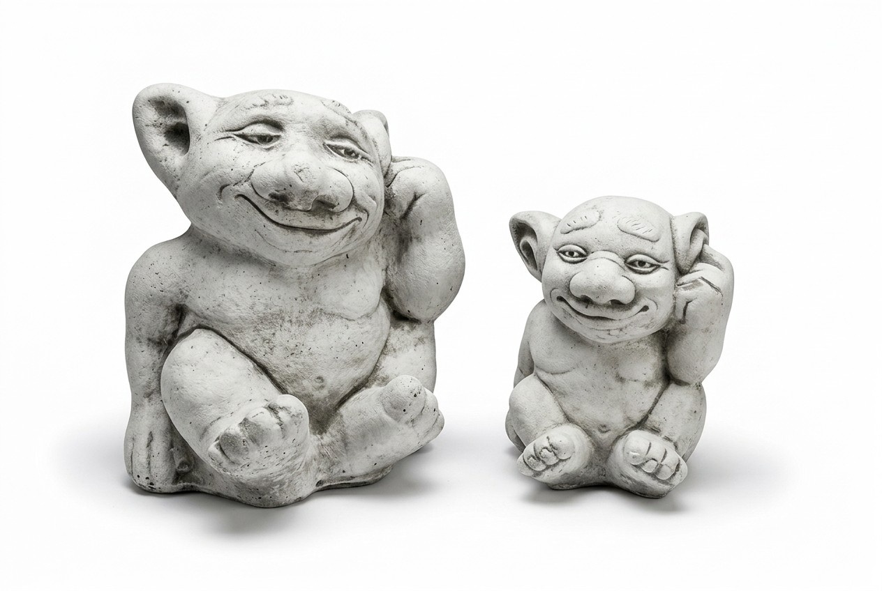 Troll 18cm Skulptur Design Figur Statue Garten Dekorative Figuren Statuen