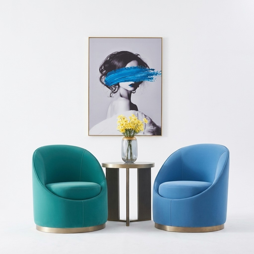 Turkis Wohnzimmer Design Sessel Einsitzer Polster MÃ¶bel Lounge Club