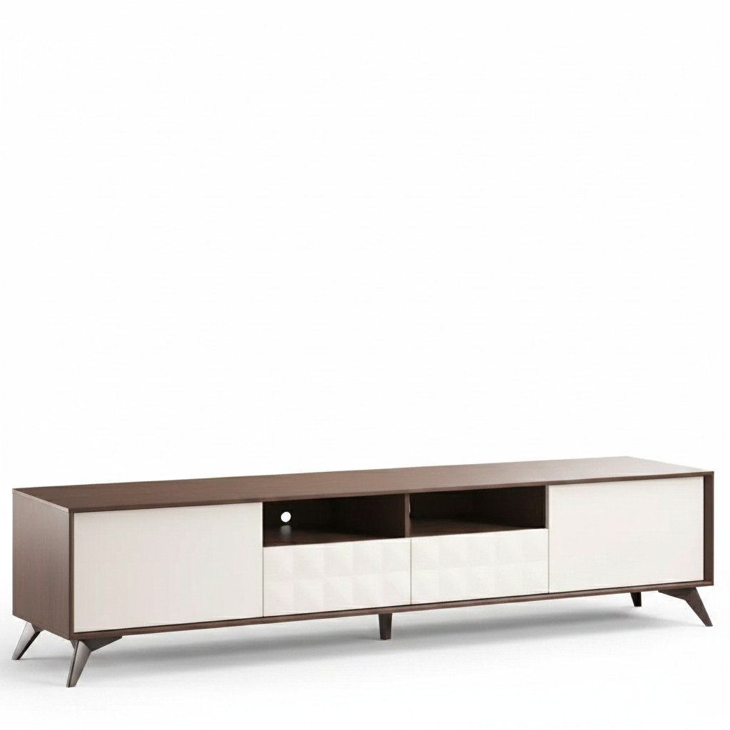 TV Schrank Moderner weiÃer Luxus Fernseher StÃ¤nder Kommode Wohnwand rtv