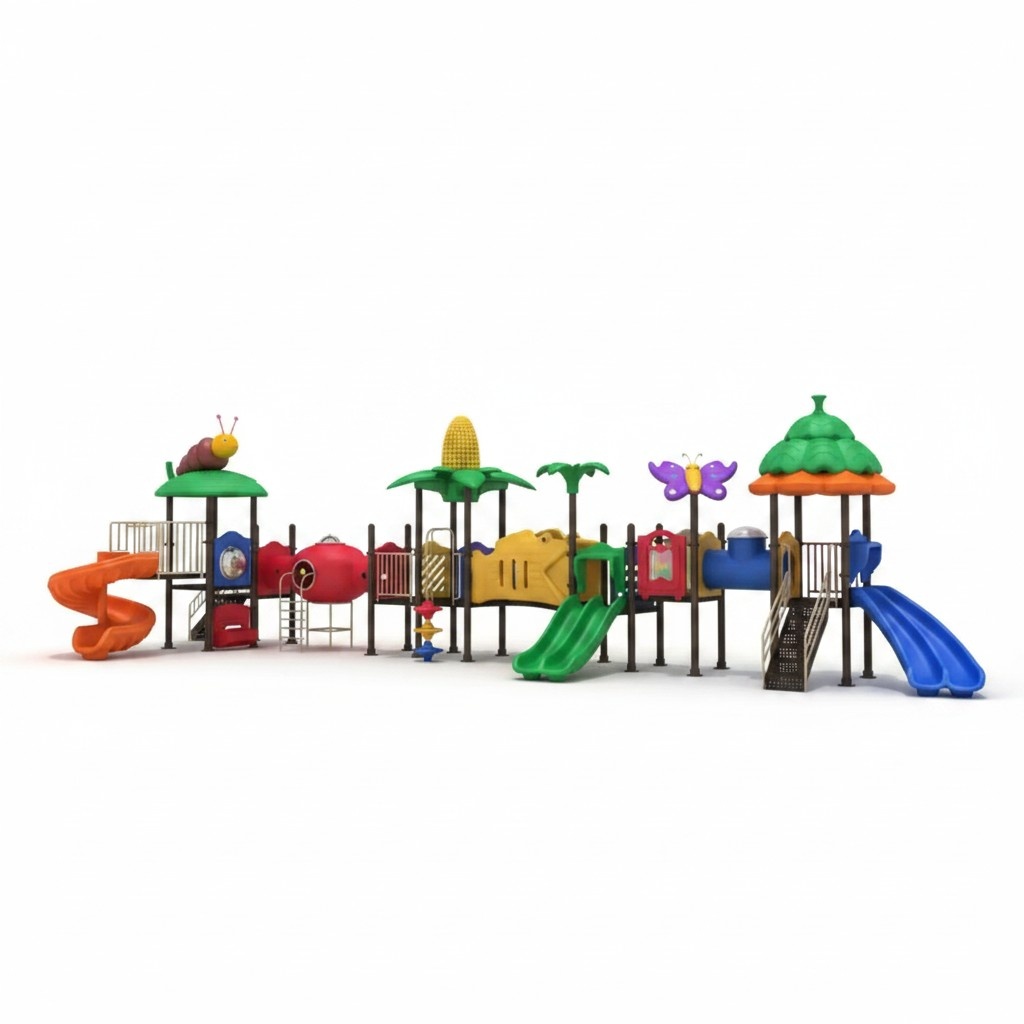 Unterhaltung fÃ¼r Kinder Spielplatz aus Kunststoff Spielturm mit Rutschen