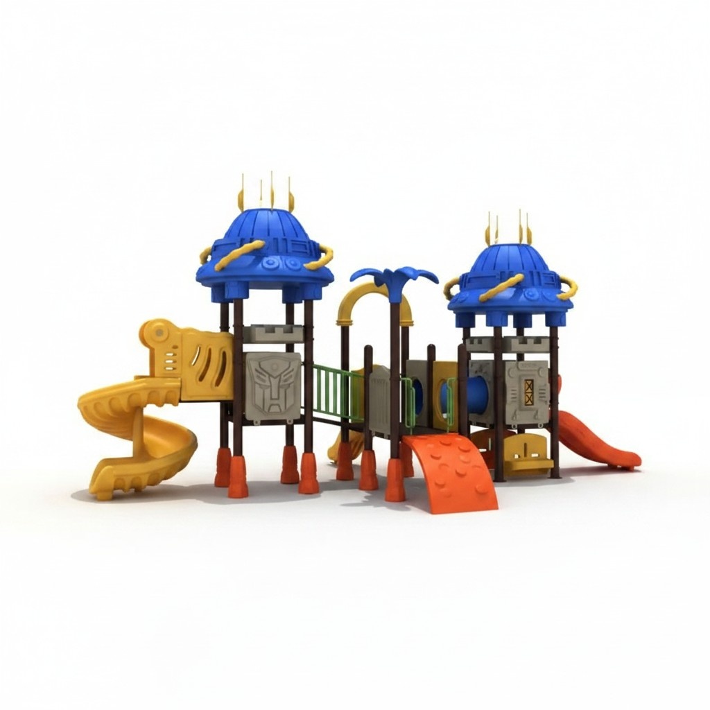 Unterhaltung fÃ¼r Kinder Spielplatz Outdoor Rutsche Roboterstil Kletterwand