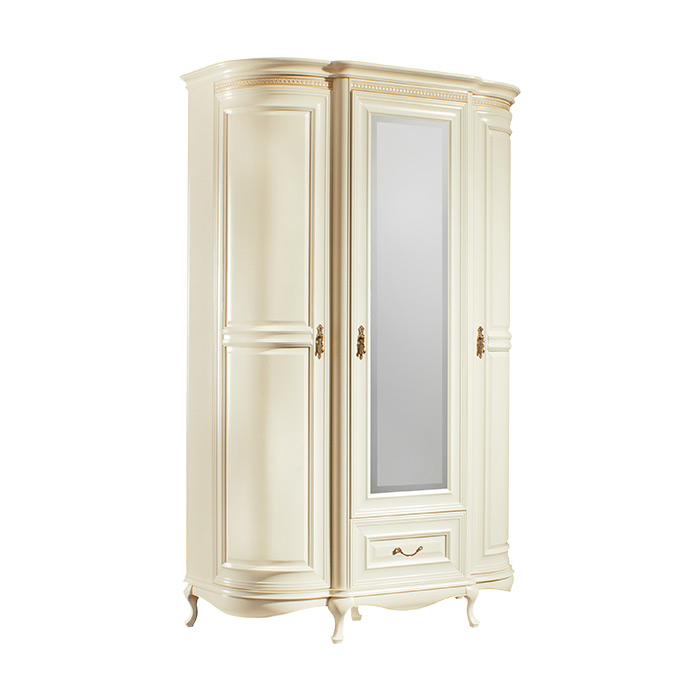 Klassische SchrÃ¤nke Schrank Schrankwand Kleiderschrank mit Spiegel VSchrank-3D-G