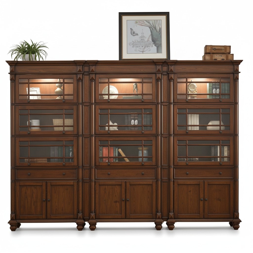 Vitrine 3x Aktenschrank Schrank Vitrinen BÃ¼ro Wohnzimmer Hochschrank