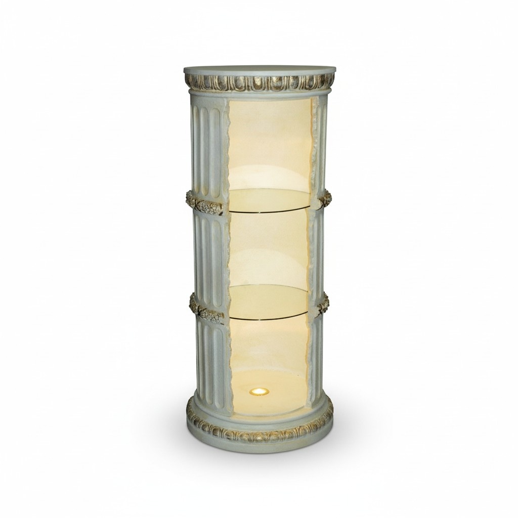 Vitrine Bar Regal Glas Amphore Vase Bodenfase SÃ¤ule Schrank Vitrinen
