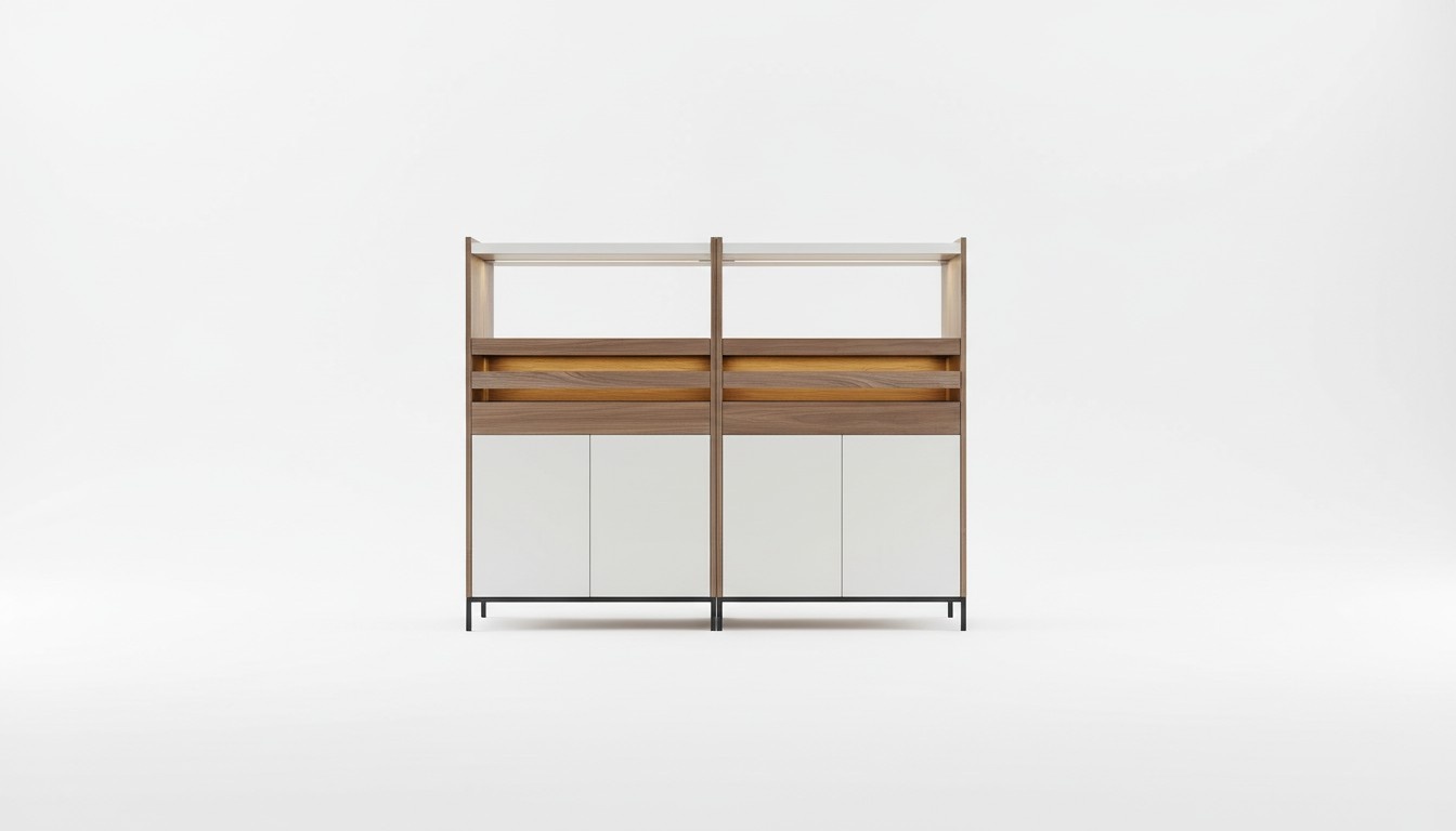 Vitrine Moderner Schrank Buffet Bar Anrichte Design Kommode Holz