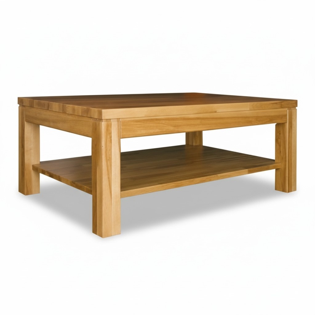 Vollholz Natur Couchtisch massive Holz MÃ¶bel edel Design Wohnzimmertisch Tische