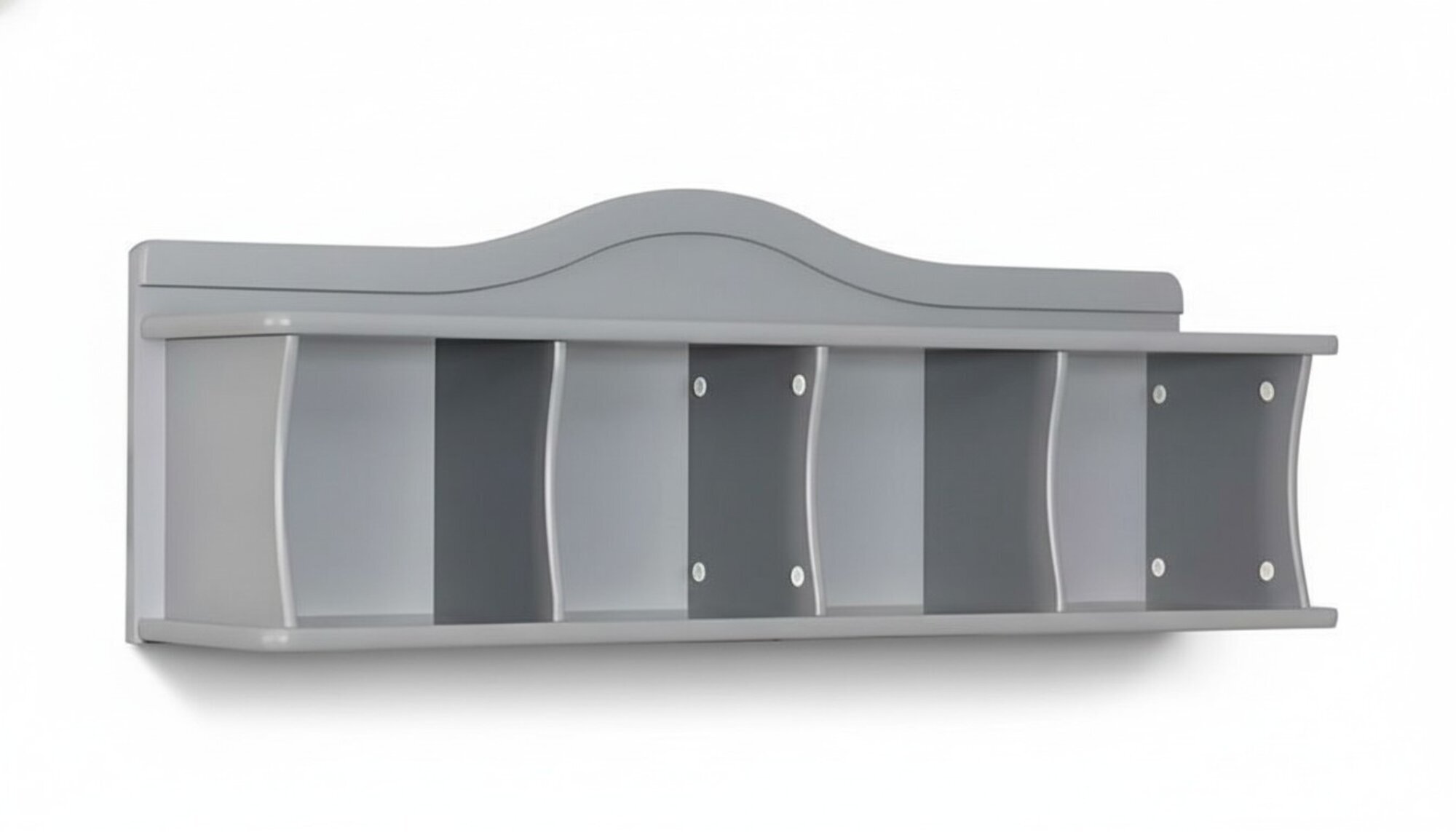Wandmodul aus Holz in Grau modern, elegantes StauraummÃ¶bel