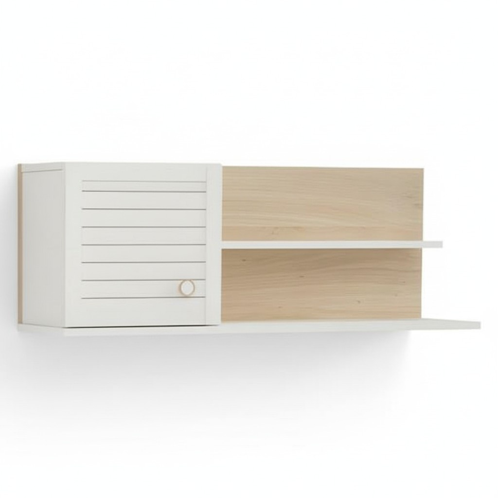 Wandmodul aus Holz in WeiÃ modern, elegantes Design