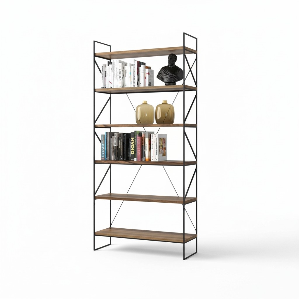 Wandregal Moderner BÃ¼cherschrank Wohnzimmer Regal Designer HolzmÃ¶bel