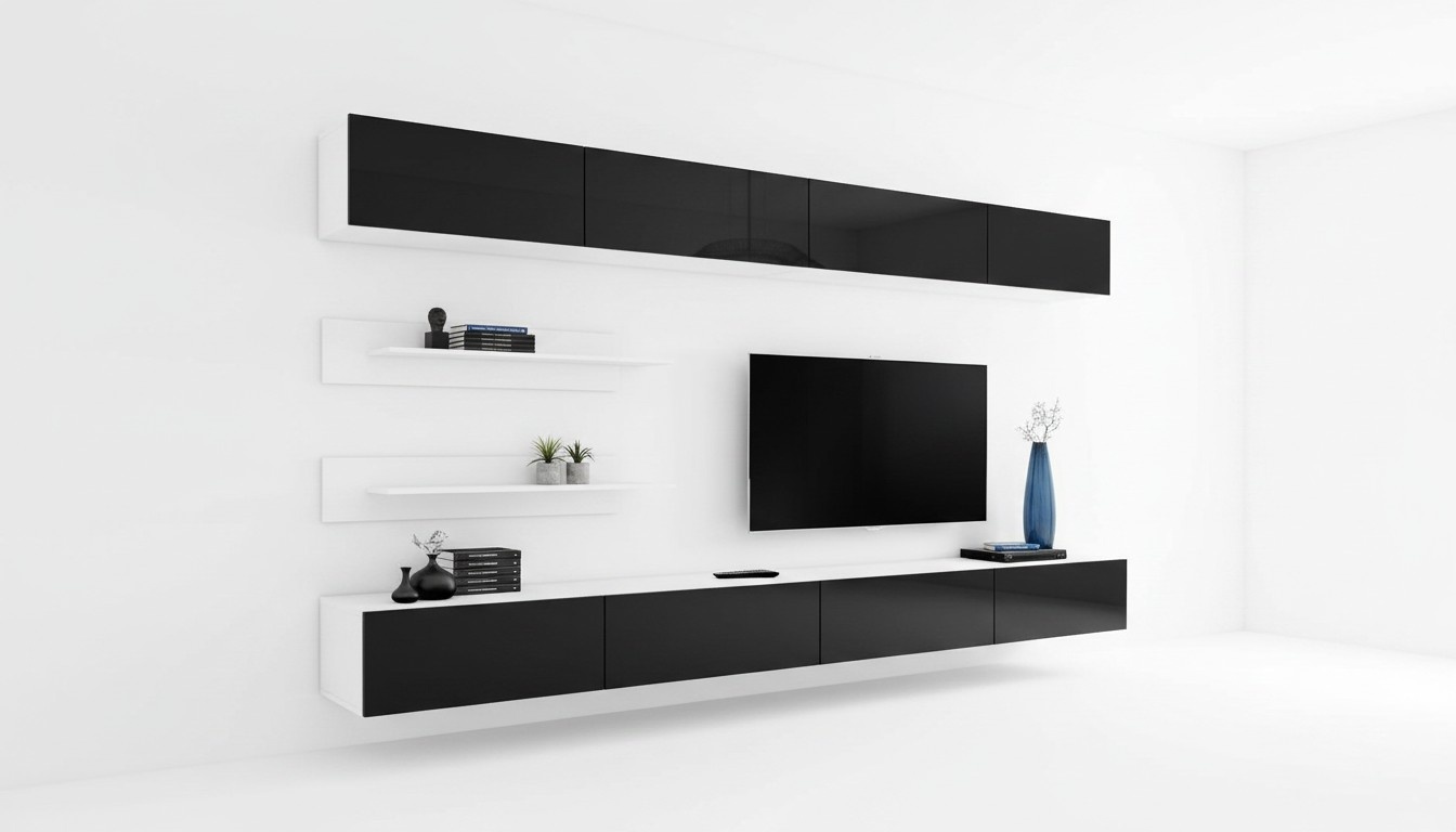 Wandschrank Wohnzimmer tv Ständer Luxus Wohnwand Holzmöbel Neu Modern