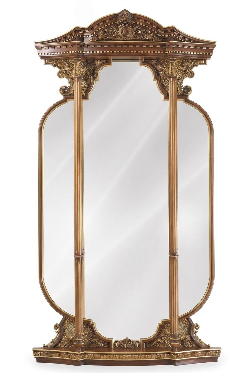 Wandspiegel Spiegel Schnitzerei Italienische Einrichtung MÃ¶bel 125x224cm Neu