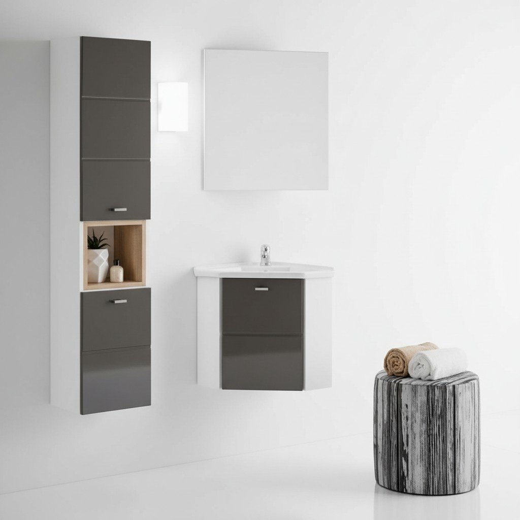 Waschplatz BadmÃ¶bel Badezimmer Eckwaschtisch Set Waschtisch