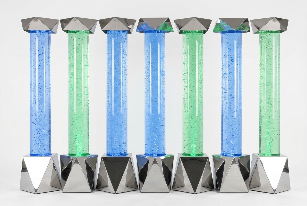 Wasser SÃ¤ule xxl 50x300cm big Wasserwand SÃ¤ulen Wand Trennwand Led
