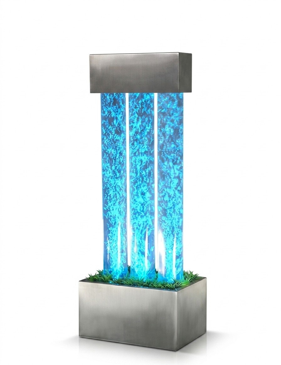 WassersÃ¤ule Wasserwand Brunnen Led Beleuchtung Wasserspiel WassersÃ¤ule SÃ¤ulen