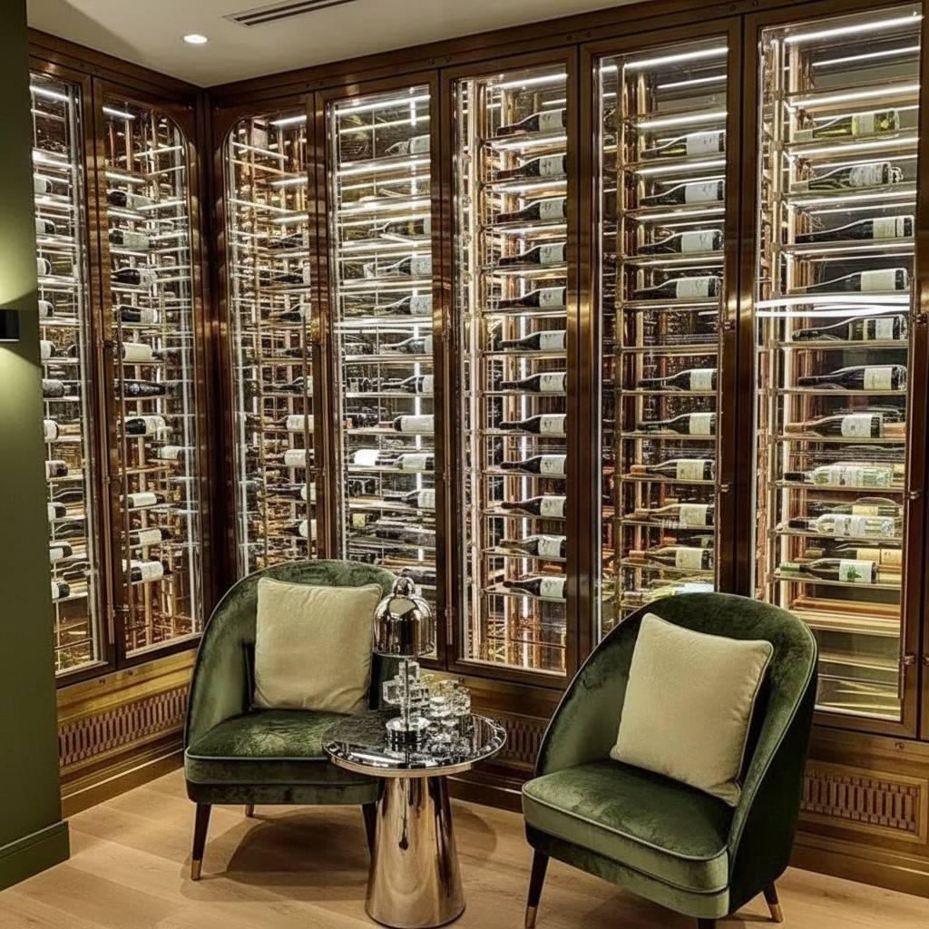 Weinschrank WeinkÃ¼hlschrank Schaukasten WeinmÃ¶bel Schrankvitrine Weinvitrine