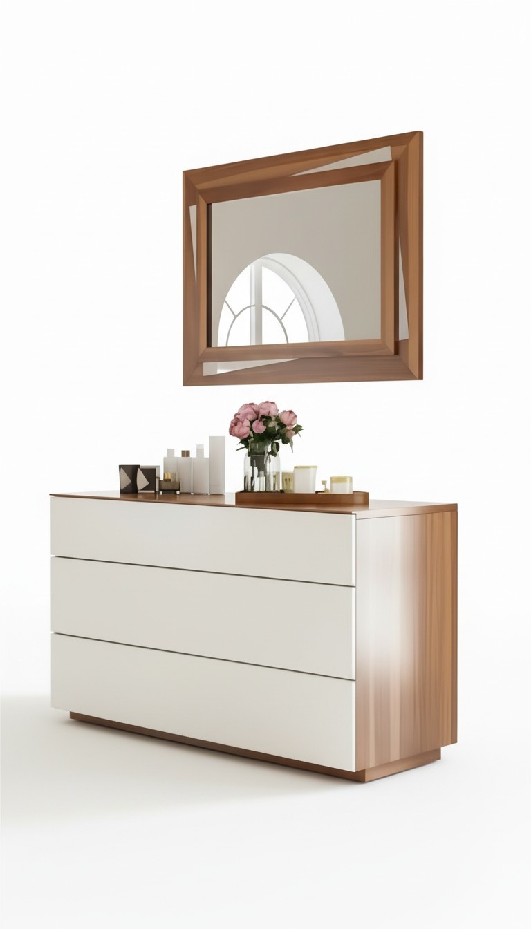 WeiÃ Braune Schlafzimmerkommode Luxus Konsole Stauraum Edle EchtholzmÃ¶bel