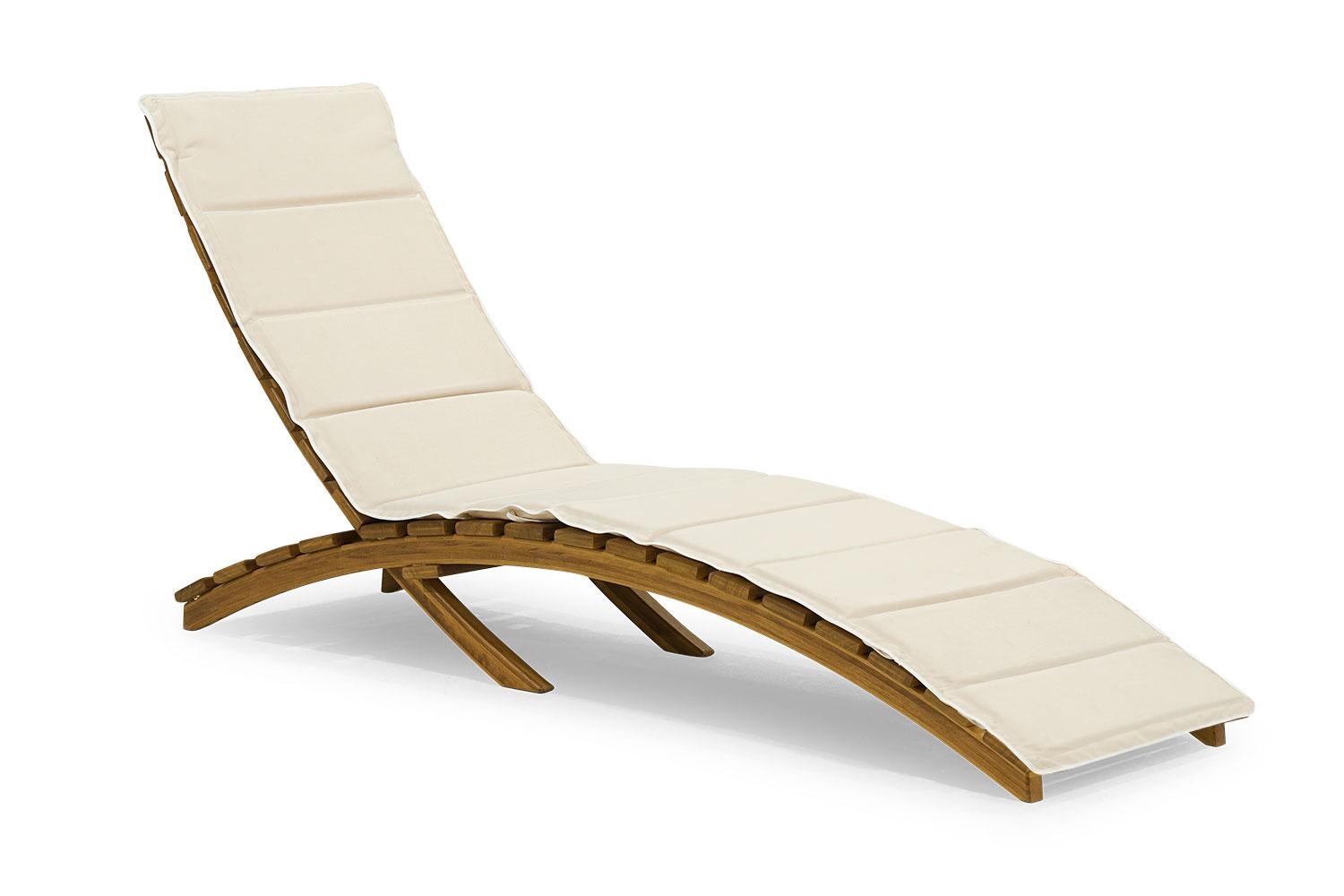 WeiÃe Chaiselongue Designer GartenmÃ¶bel Liegestuhl Robustes Holzgestell