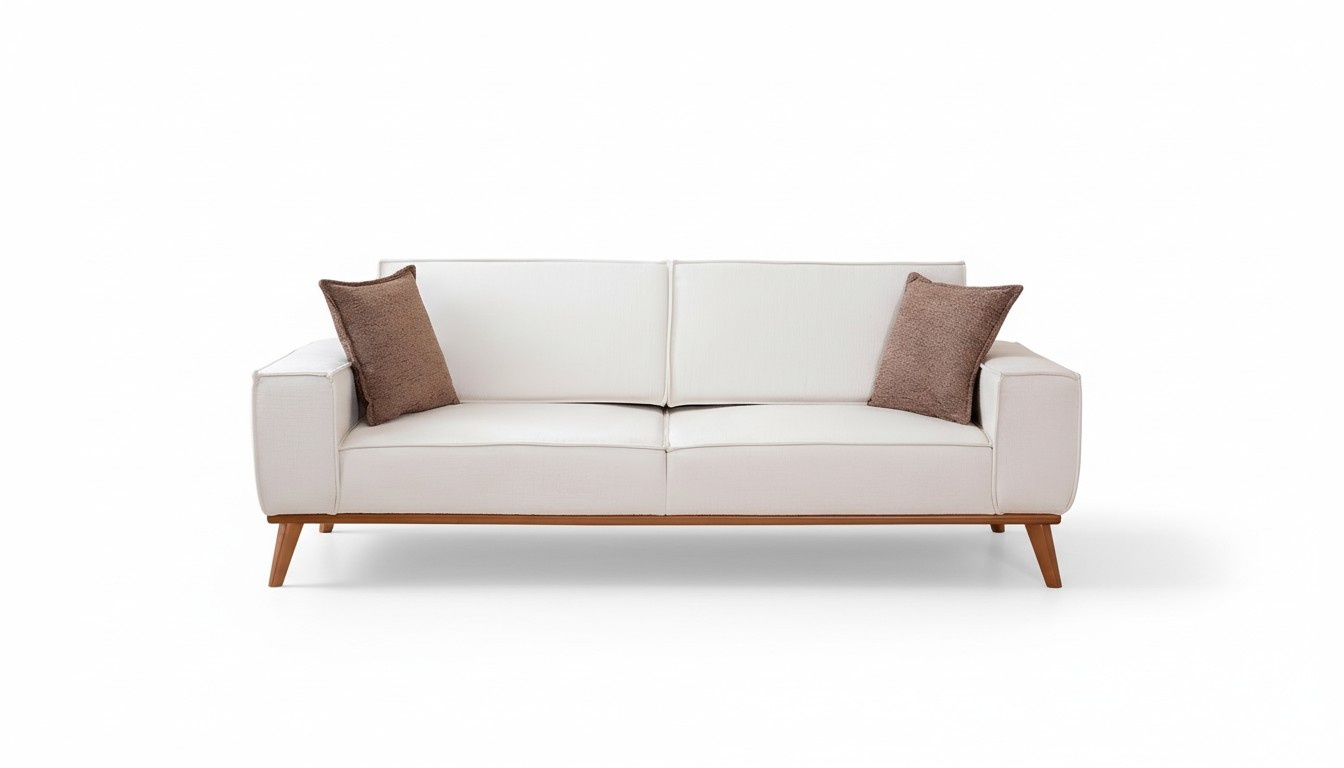 WeiÃe Wohnzimmer Garnitur Stilvoller 3-Sitzer Designer Sessel 2tlg Set