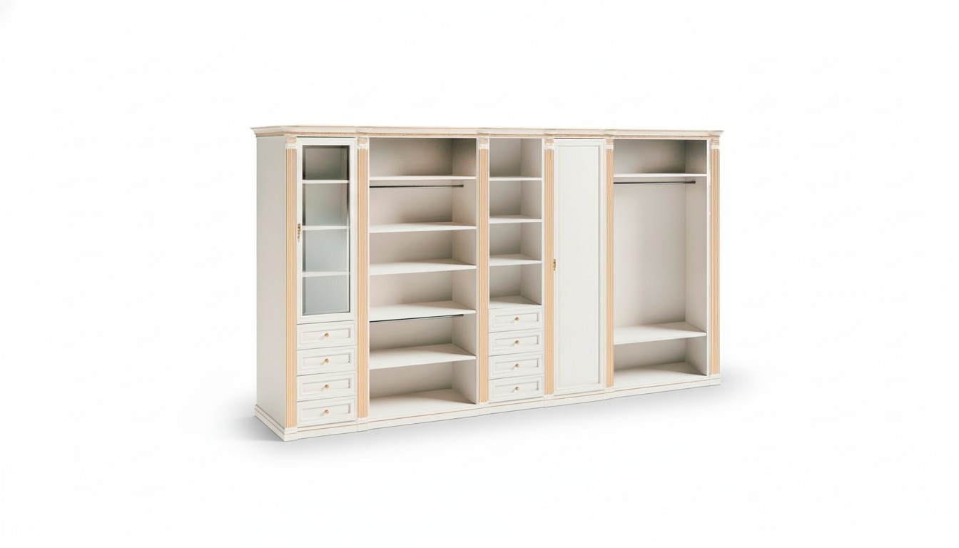 WeiÃer Kleiderschrank Designer Schlafzimmer MÃ¶bel Robuste HolzschrÃ¤nke