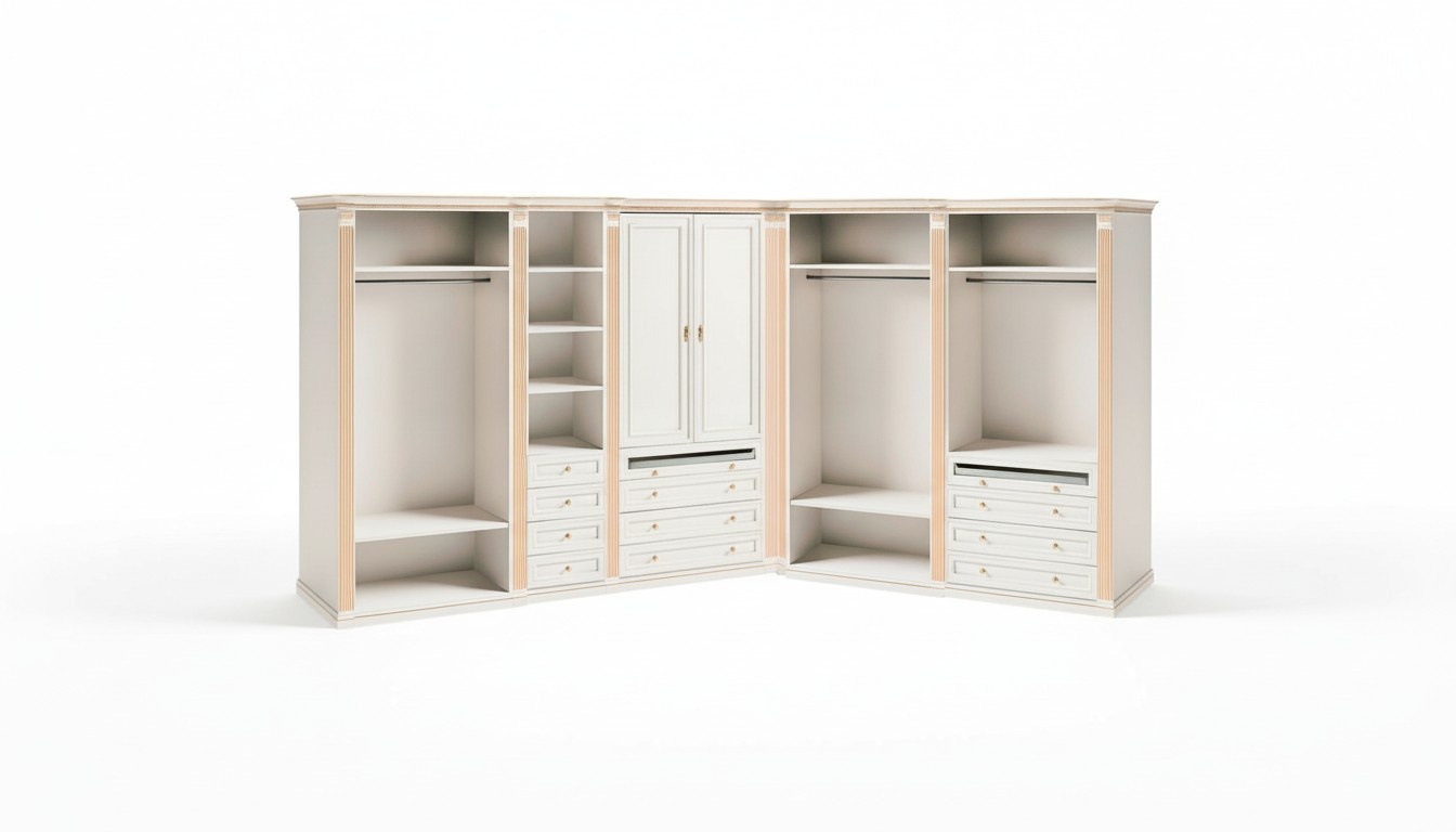 WeiÃer Kleiderschrank Stilvolle EckkleiderschrÃ¤nke Massivholz MÃ¶bel