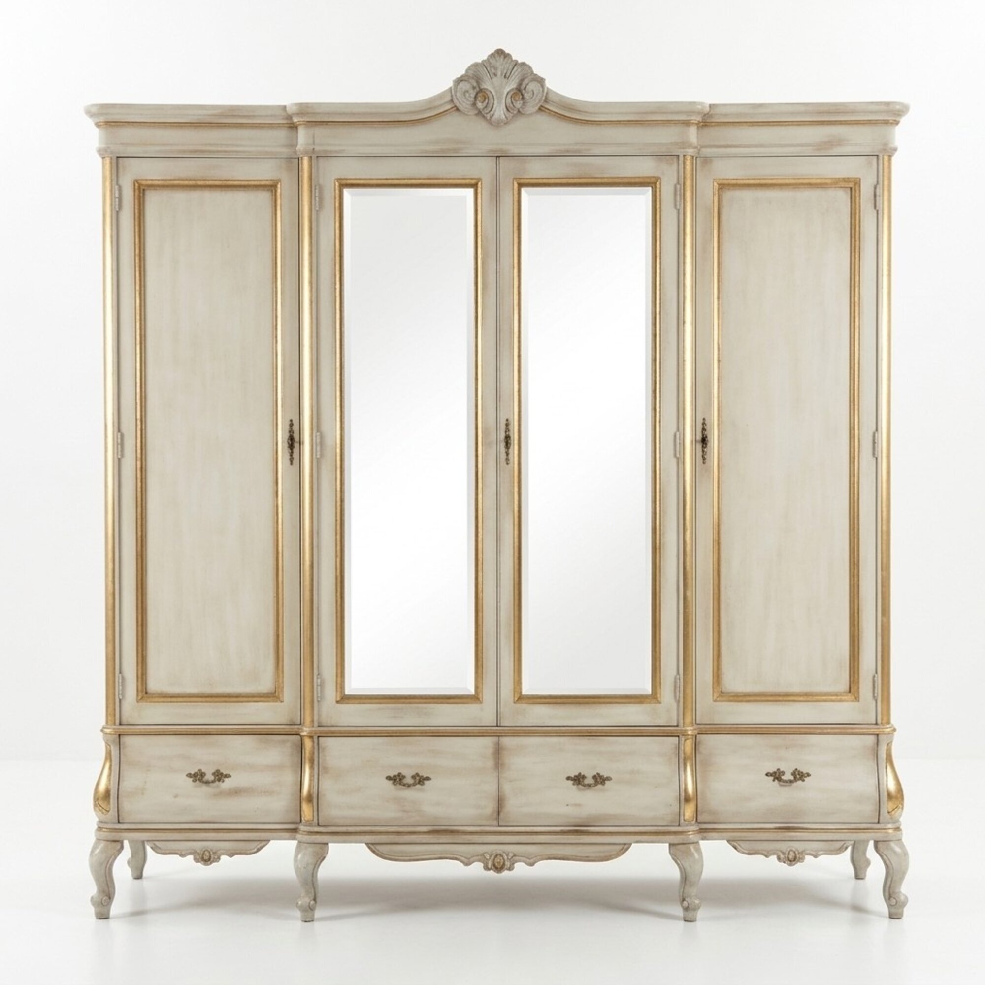 WeiÃer Luxus Kleiderschrank Massivholz MÃ¶bel Schlafzimmer SchrÃ¤nke Schrank