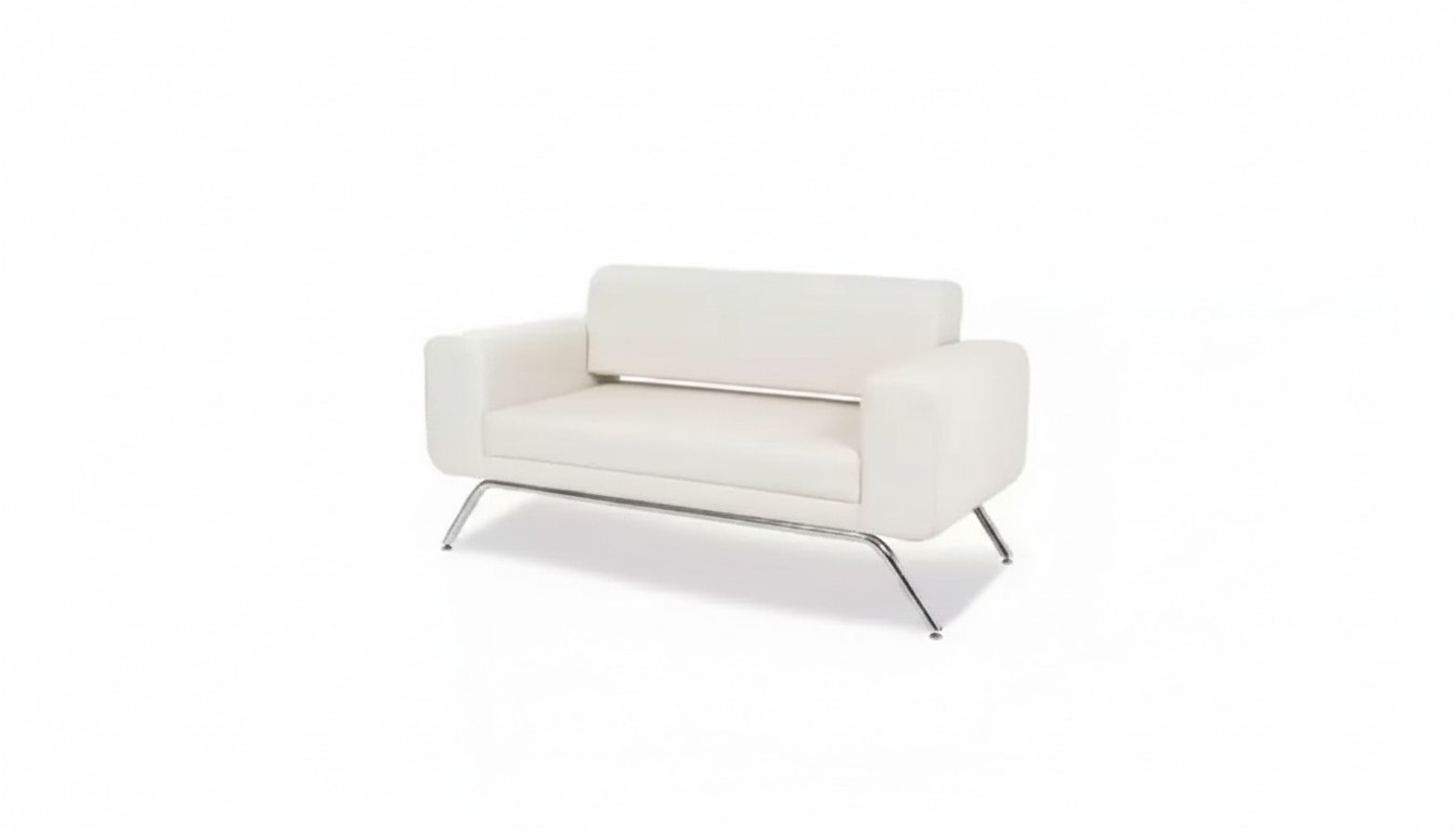 WeiÃer Luxus Zweisitzer Luxus Couch Textil Stoff BÃ¼roeinrichtung MÃ¶bel